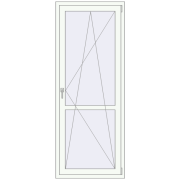 REHAU Euro 60 800x2050 мм Білий (RAL 9016) з двох сторін