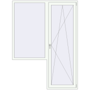 REHAU Euro 70 1700x2300 мм Білий (RAL 9016) з двох сторін REHAU Euro 70 1700x2300 мм Білий (RAL 9016) з двох сторін