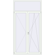 REHAU Euro 60 1400x2700 мм Білий (RAL 9016) з двох сторін