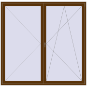 REHAU Euro 70 2250x2200 мм WALNUT з двох сторін REHAU Euro 70 2250x2200 мм WALNUT з двох сторін