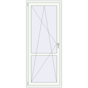 REHAU Euro 60 800x1960 мм Білий (RAL 9016) з двох сторін