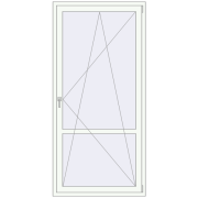 REHAU Euro 60 1050x2200 мм GOLDEN OAK ззовні
