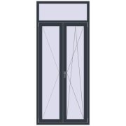 REHAU Euro 60 1030x2400 мм ANTHRACITE_GREY_STRUKTURAL з двох сторін