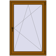 Балконні двері 1000x1500 мм REHAU SYNEGO MD Балконні двері 1000x1500 мм REHAU SYNEGO MD