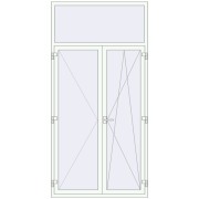 REHAU Euro 70 1320x2660 мм Білий (RAL 9016) з двох сторін