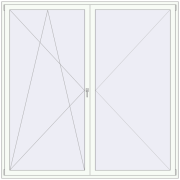 REHAU SYNEGO MD 2400x2400 мм Білий (RAL 9016) з двох сторін REHAU SYNEGO MD 2400x2400 мм Білий (RAL 9016) з двох сторін