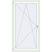 REHAU Euro 60 980x1820 мм Білий (RAL 9016) з двох сторін