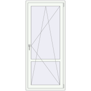 REHAU Euro 60 830x1880 мм Білий (RAL 9016) з двох сторін