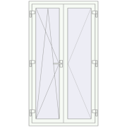 REHAU Euro 70 1000x1800 мм Білий (RAL 9016) з двох сторін