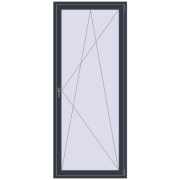 REHAU Euro 70 1000x2400 мм ANTHRACITE_GREY_STRUKTURAL з двох сторін