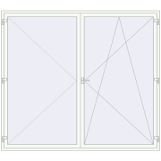 REHAU SYNEGO MD 2600x2300 мм Білий (RAL 9016) з двох сторін