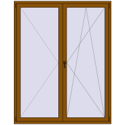 REHAU SYNEGO MD 1700x2150 мм GOLDEN OAK з двох сторін