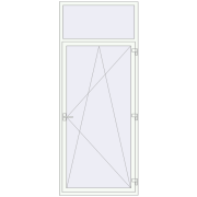 REHAU Euro 60 1100x2700 мм Білий (RAL 9016) з двох сторін REHAU Euro 60 1100x2700 мм Білий (RAL 9016) з двох сторін