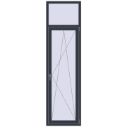 REHAU SYNEGO MD 700x2500 мм ANTHRACITE_GREY_STRUKTURAL з двох сторін
