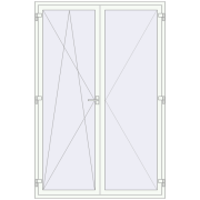REHAU Euro 70 1600x2400 мм Білий (RAL 9016) з двох сторін