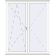 REHAU Euro 60 1750x2100 мм Білий (RAL 9016) з двох сторін