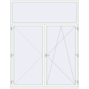 REHAU SYNEGO MD 2100x2700 мм Білий (RAL 9016) з двох сторін