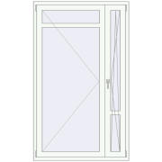REHAU Euro 60 1200x2000 мм Білий (RAL 9016) з двох сторін