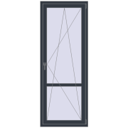 REHAU SYNEGO MD 800x2100 мм ANTHRACITE_GREY_STRUKTURAL з двох сторін