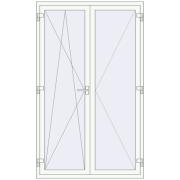 REHAU Euro 60 1280x2100 мм Білий (RAL 9016) з двох сторін