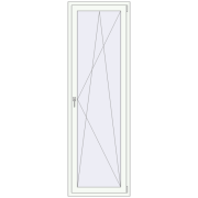 REHAU Euro 70 750x2350 мм Білий (RAL 9016) з двох сторін