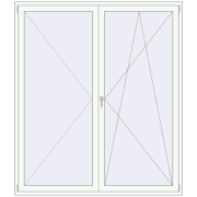 REHAU Euro 70 2000x2270 мм Білий (RAL 9016) з двох сторін
