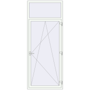 REHAU Euro 70 1000x2500 мм Білий (RAL 9016) з двох сторін