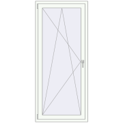 REHAU Euro 70 840x1940 мм Білий (RAL 9016) з двох сторін