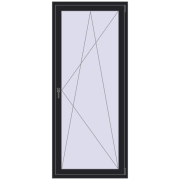 REHAU Euro 60 900x2100 мм BLACK_ULTI-MATT з двох сторін