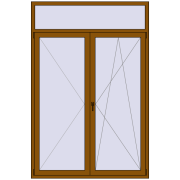 REHAU Euro 70 1600x2400 мм GOLDEN OAK з двох сторін
