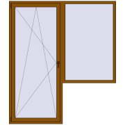 REHAU Euro 60 2000x2300 мм GOLDEN OAK з двох сторін REHAU Euro 60 2000x2300 мм GOLDEN OAK з двох сторін