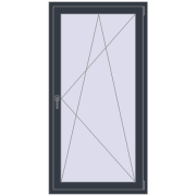 REHAU Euro 60 900x1750 мм ANTHRACITE_GREY_STRUKTURAL з двох сторін