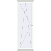 Балконні двері 700x2100 мм REHAU Euro 70 Білий (RAL 9016) з двох сторін