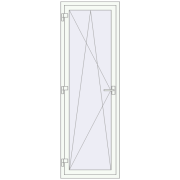 REHAU Euro 70 700x2100 мм Білий (RAL 9016) з двох сторін REHAU Euro 70 700x2100 мм Білий (RAL 9016) з двох сторін