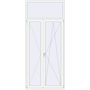 REHAU Euro 70 1270x2900 мм Білий (RAL 9016) з двох сторін REHAU Euro 70 1270x2900 мм Білий (RAL 9016) з двох сторін