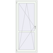 REHAU Euro 60 840x2050 мм Білий (RAL 9016) з двох сторін REHAU Euro 60 840x2050 мм Білий (RAL 9016) з двох сторін