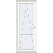 REHAU Euro 70 770x1940 мм Білий (RAL 9016) з двох сторін