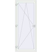 REHAU SYNEGO MD 850x2200 мм Білий (RAL 9016) з двох сторін