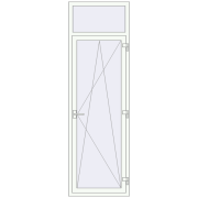 REHAU Euro 70 750x2400 мм BLACK_BROWN ззовні