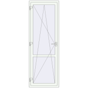 REHAU SYNEGO MD 760x2200 мм Білий (RAL 9016) з двох сторін