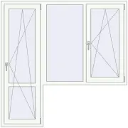 REHAU Euro 70 1800x1800 мм Білий (RAL 9016) з двох сторін