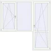 REHAU SYNEGO MD 2310x2278 мм Білий (RAL 9016) з двох сторін