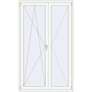 REHAU Euro 70 1300x2170 мм Білий (RAL 9016) з двох сторін
