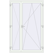 REHAU Euro 60 1360x2100 мм Білий (RAL 9016) з двох сторін