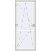 REHAU Euro 60 850x2100 мм Білий (RAL 9016) з двох сторін