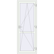 REHAU Euro 60 750x2050 мм Білий (RAL 9016) з двох сторін