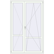 REHAU Euro 60 1460x2335 мм Білий (RAL 9016) з двох сторін
