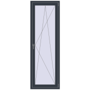 Балконні двері 700x2100 мм REHAU Euro 70 ANTHRACITE_GREY_STRUKTURAL з двох сторін