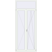 REHAU Euro 70 1150x2800 мм Білий (RAL 9016) з двох сторін