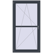 REHAU Euro 60 1010x1900 мм ANTHRACITE_GREY_STRUKTURAL з двох сторін